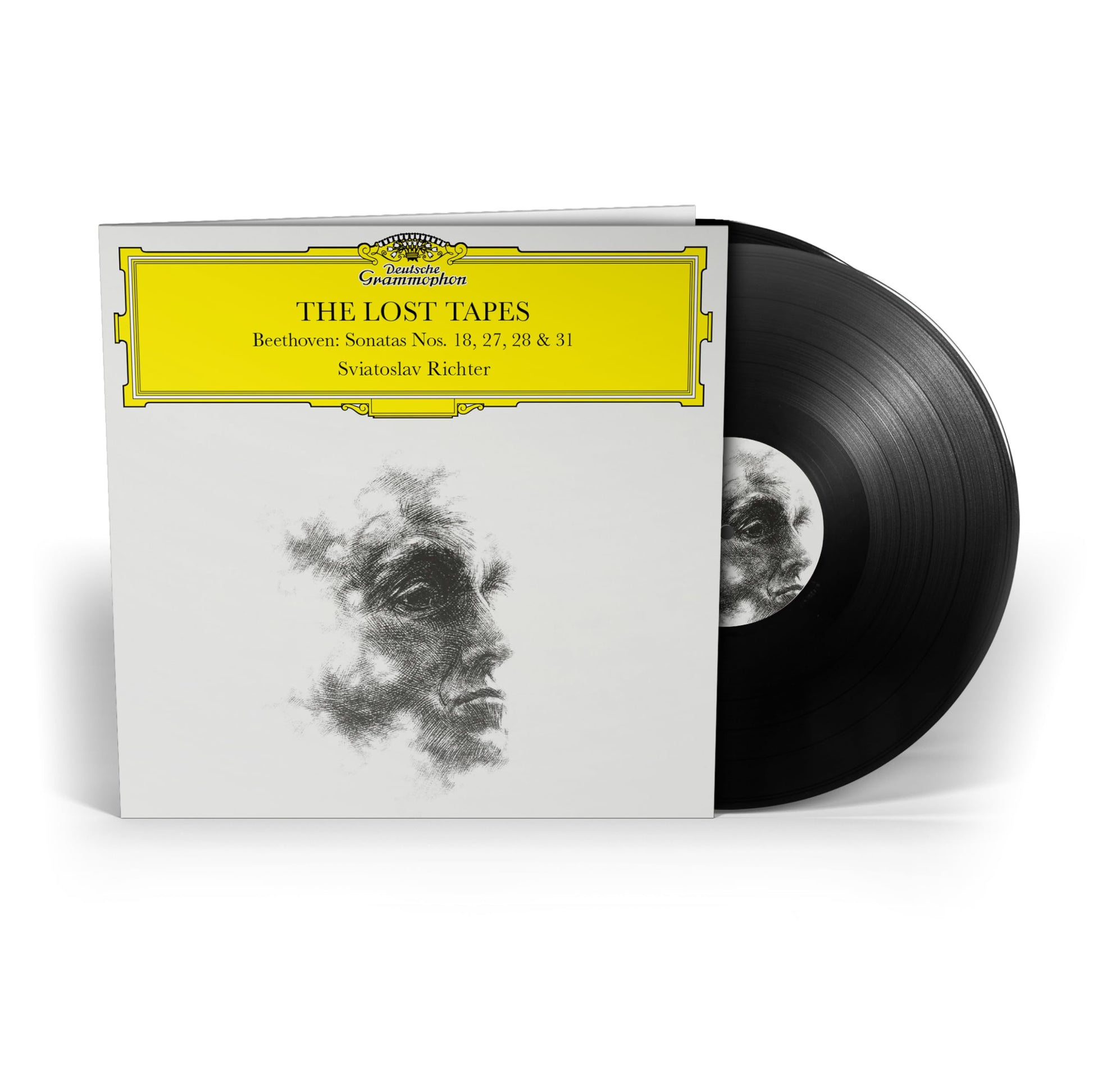 Vinyl record of Beethoven sonatas performed by Sviatoslav Richter, with portrait.