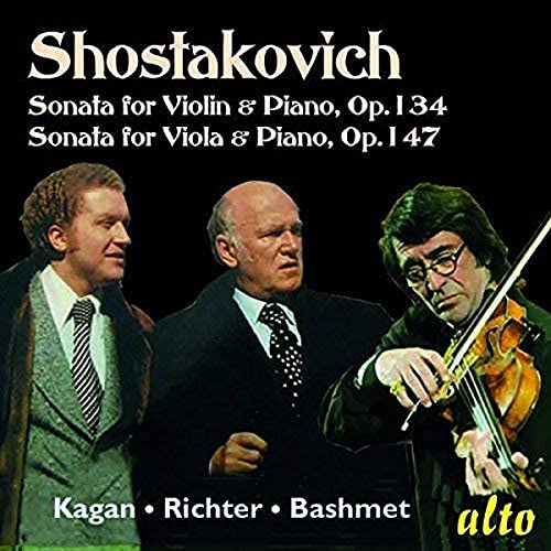CD cover featuring three classical musicians: Kagan, Richter, and Bashmet.