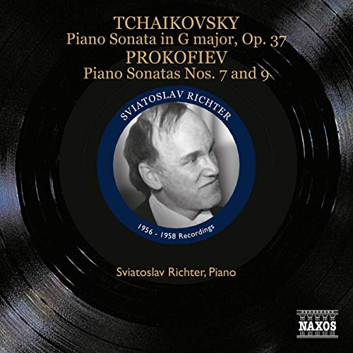 CD cover featuring a black and white portrait of pianist Sviatoslav Richter.