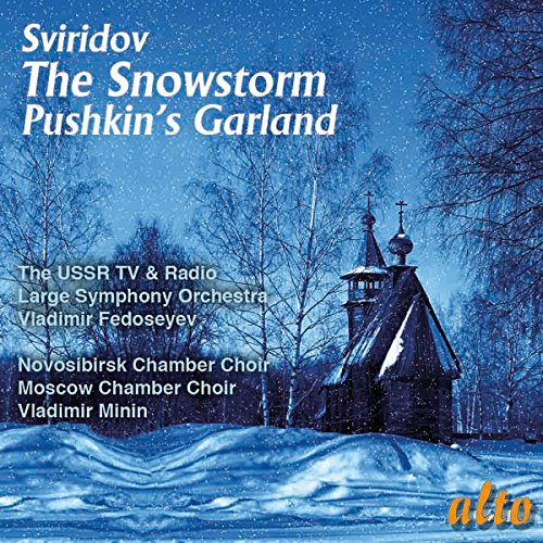 CD cover showing a wooden church in a snowy forest with blue lighting.
