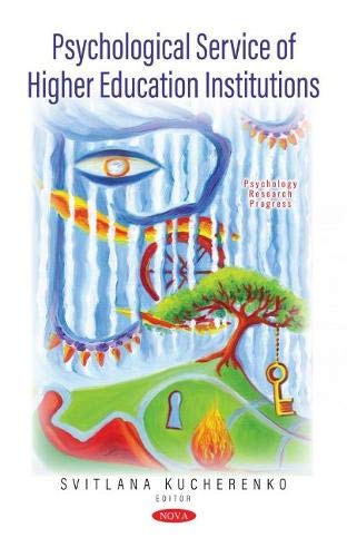 Book cover: "Psychological Service of Higher Education Institutions" with abstract eye image.