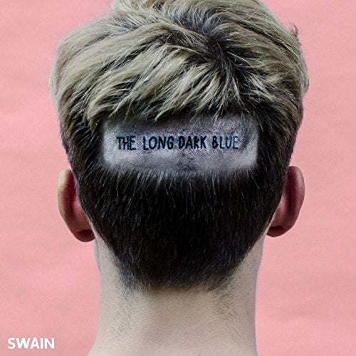 CD cover: back of a person’s head with text shaved into hair.