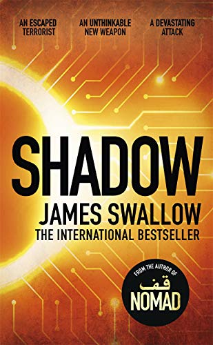 Book cover for “Shadow” by James Swallow, with circuit board design.