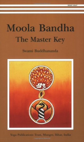 Book cover: "Moola Bandha" with abstract orange and red circular designs.