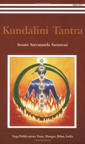 Book cover: "Kundalini Tantra" with a chakra diagram and seated figure.