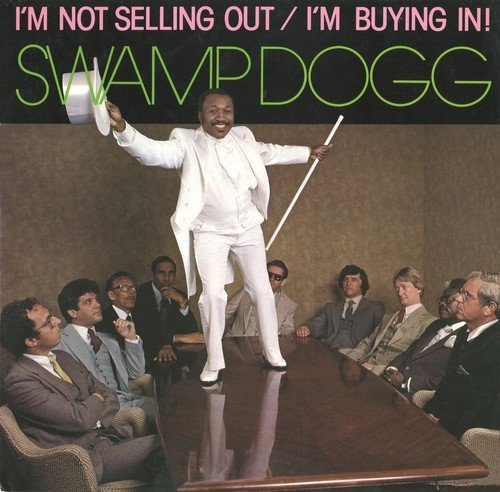 Album cover featuring Swamp Dogg in a white suit, standing on a table.