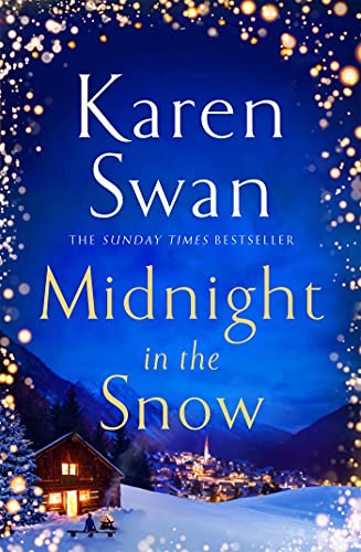 Book cover: snowy landscape with a lit cabin, title "Midnight in the Snow".