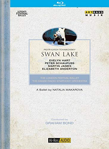 Blu-ray case cover with "Swan Lake" title and ballet dancer image.