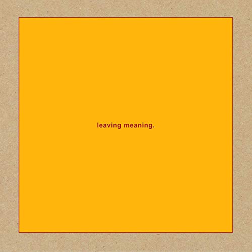 The image depicts a vinyl record cover with a yellow square on a brown background.
