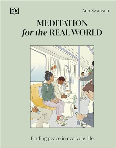 Book cover depicting people meditating on a crowded subway train.