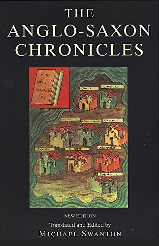 Book cover: “The Anglo-Saxon Chronicles” with illustrated map and text.