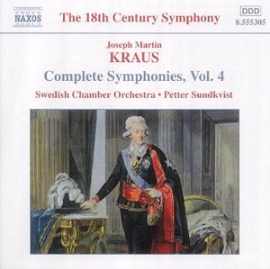 CD cover: portrait of Joseph Kraus in formal attire, with orchestra details.