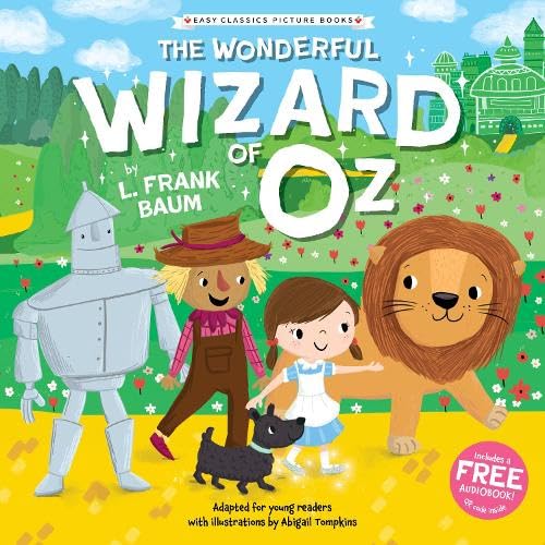 Cover of "The Wonderful Wizard of Oz" featuring Dorothy and companions.