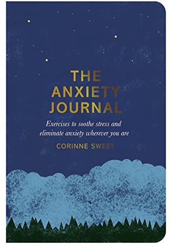 Dark blue journal with gold text and a landscape illustration.