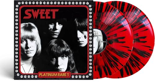 Sweet Platinum Rare 1 vinyl record with red and black splatter design.