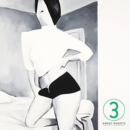 Painted album cover featuring a person in white with a black head.
