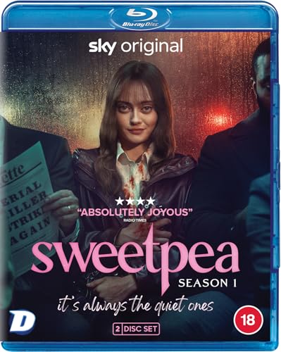 Blu-ray cover for "Sweetpea" Season 1, featuring a woman with a troubled expression.