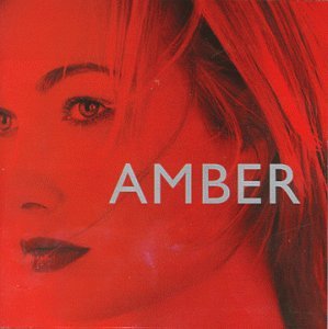 Red album cover with a close-up of a woman’s face and the word “AMBER”.