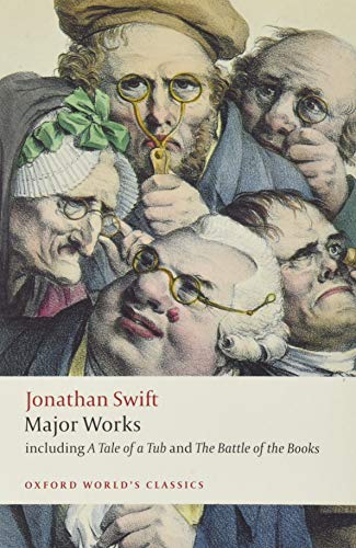 Book cover featuring a collage of 18th-century portraits, titled "Major Works" by Jonathan Swift.