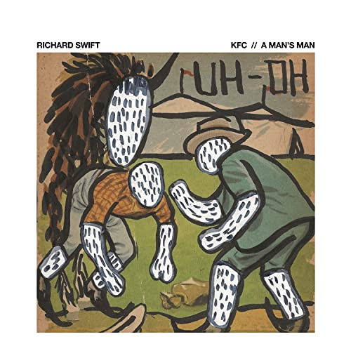 Album cover with stylized figures and "UH-OH" text in a primitive art style.