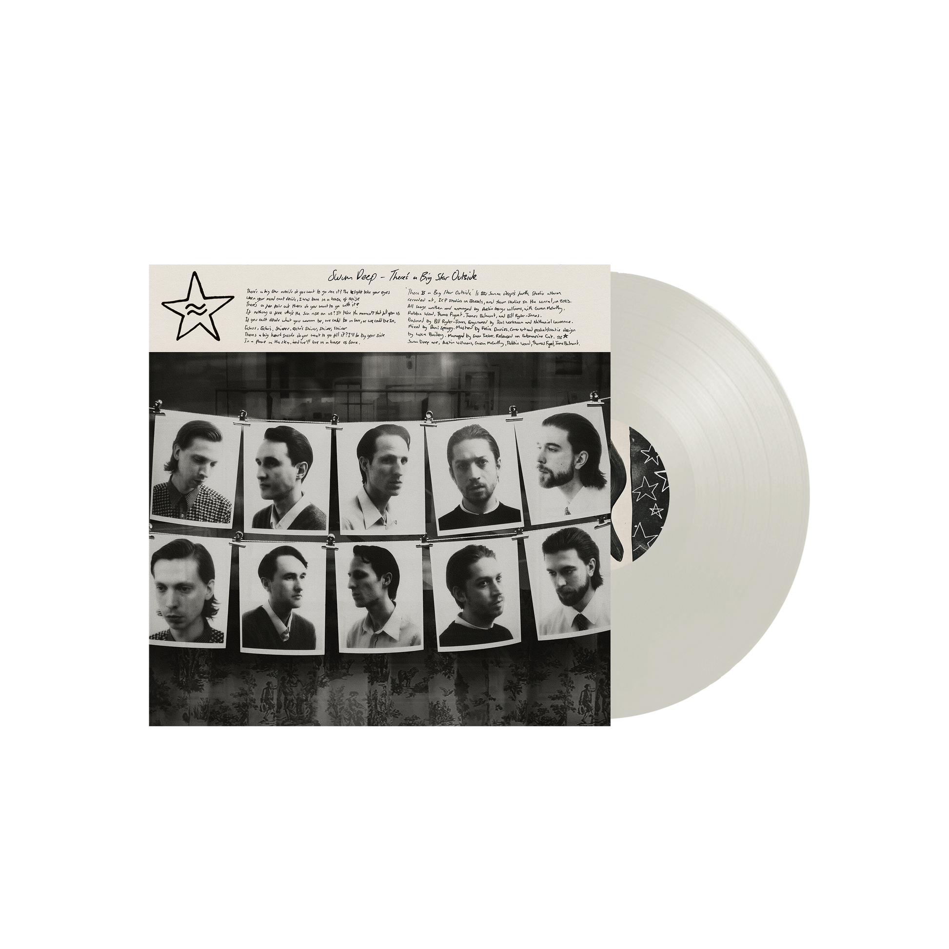 Vinyl record cover for Swim Deep’s “Theres A Big Star Outside” album.