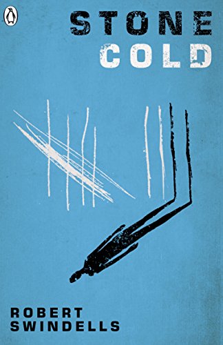 Penguin book cover: "Stone Cold" by Robert Swindells, blue with a silhouetted figure.