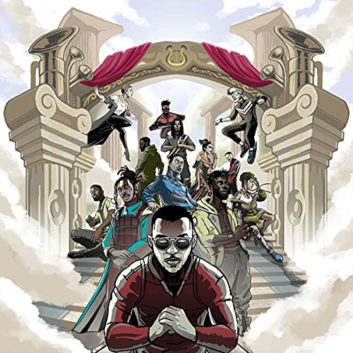 Album cover for Swindle’s “The New World” featuring a diverse group of people.
