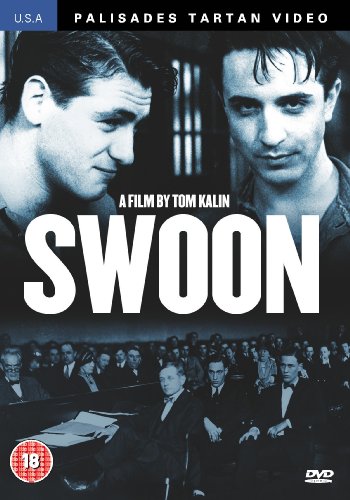 DVD cover for "Swoon" featuring two men and a courtroom scene.