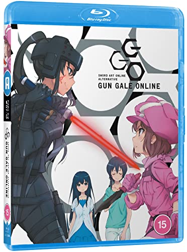 Blu-ray cover featuring anime characters with guns and a red laser beam.
