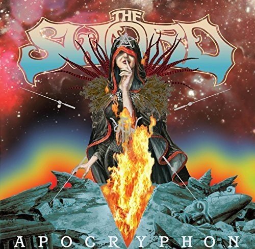 CD cover for "Sword - Apocryphon" featuring a figure amidst flames.