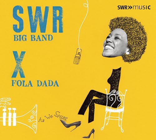 Yellow album cover featuring Fola Dada and a vintage microphone illustration.