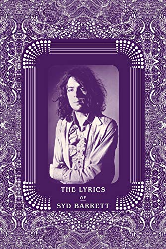 Book cover featuring a portrait of Syd Barrett in a purple floral frame.