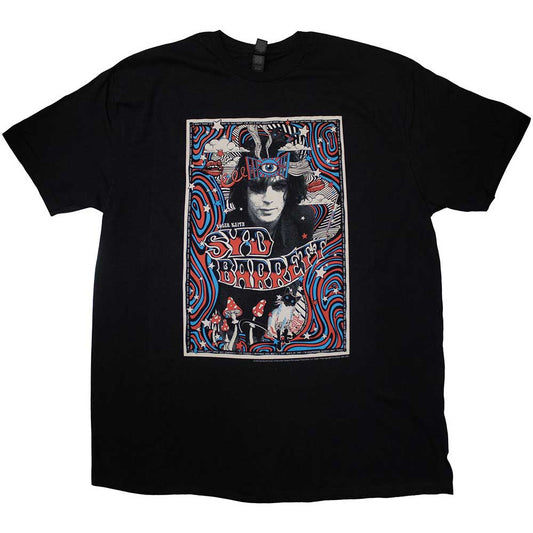 Unisex t-shirt featuring a psychedelic, melting poster image of Syd Barrett.