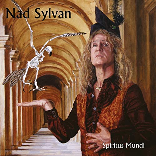 CD cover: man with skeleton bird, arched doorway background.