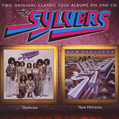 CD cover featuring two framed album artworks by The Sylvers on a textured background.