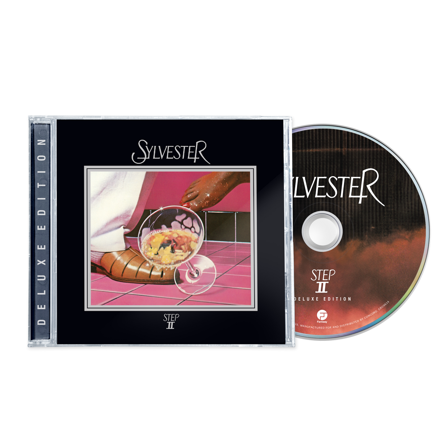 CD case for Sylvester’s “Step II” with a pink and silver cover image.