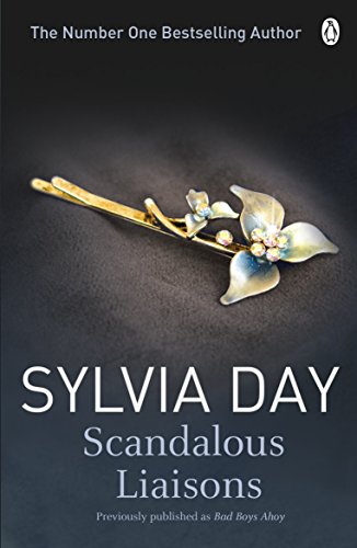 Book cover: "Scandalous Liaisons" by Sylvia Day, featuring a jeweled hairpiece.