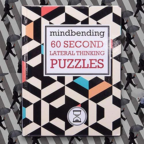 Book cover with geometric patterns, text reading "mindbending 60 SECOND PUZZLES".