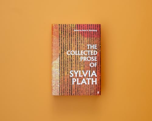 The Collected Prose of Sylvia Plath book cover with vertical black lines on orange.
