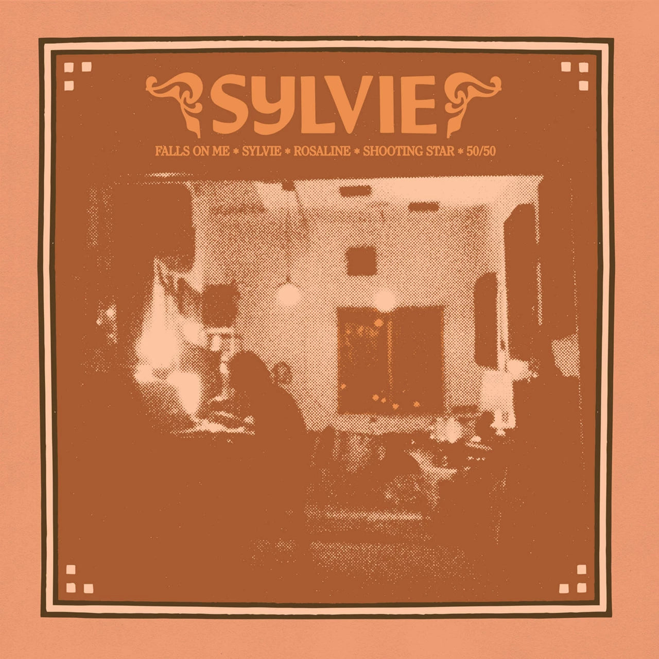 CD cover for Sylvie, featuring a grainy, orange-toned interior scene.