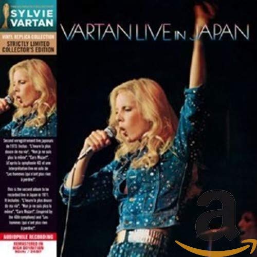 Sylvie Vartan album cover, “Live In Japan,” featuring a blonde singer.
