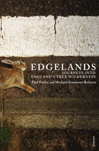 Book cover: "Edgelands" with a rabbit near cracked concrete.
