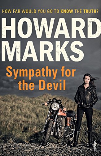 Book cover: woman with motorcycle, title "Sympathy for the Devil" by Howard Marks.