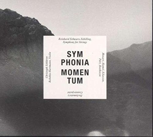 "Album cover with a black-and-white landscape and a white square containing bold black text."