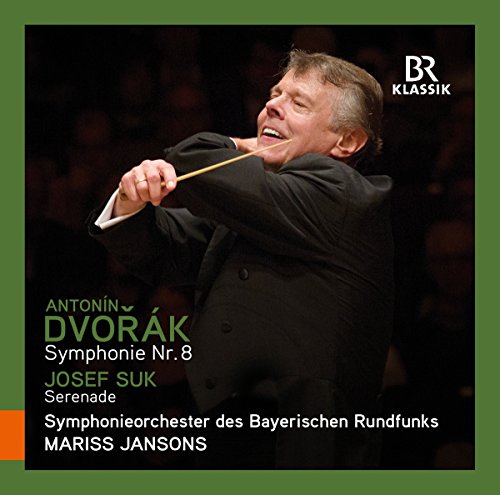 CD cover: conductor Mariss Jansons with orchestra, Dvorak Symphony No. 8.