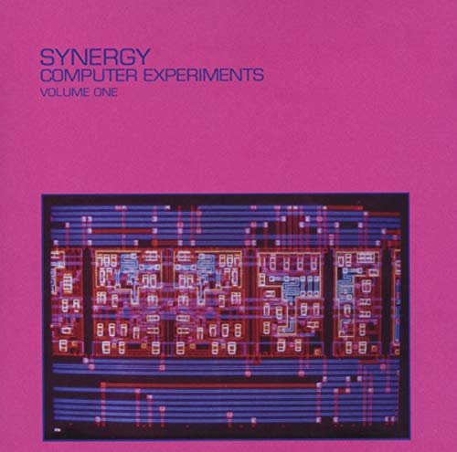 CD cover for “Synergy - Computer Experiments Vol 1” with circuit board imagery.