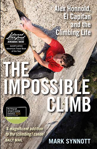 Book cover featuring Alex Honnold rock climbing, titled "The Impossible Climb.