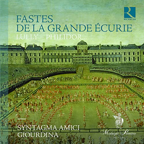 CD cover depicting a grand palace and a bustling equestrian scene.