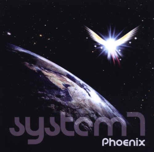 CD cover: Earth viewed from space with a bright phoenix image.