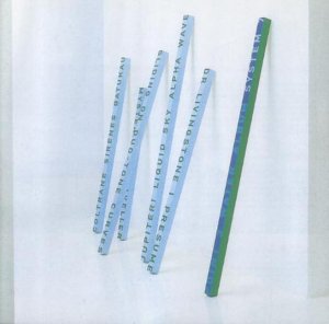 CD album cover for System 7’s “Point 3 - Water” with blue and green lines.